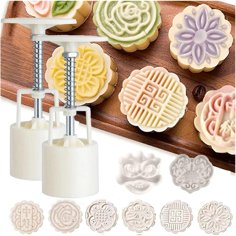 Bunny Cake Mold - Mooncake Mold Plastic Hand-Pressure Cookie Stamps