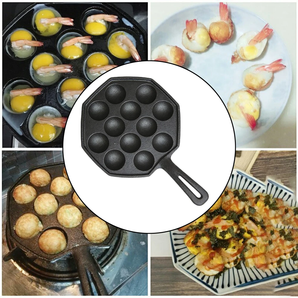 Cast Iron 12 Pits For Baking T - Takoyaki Grill Plate ulasan dan harga