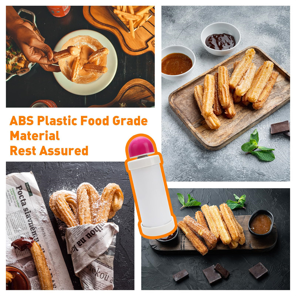1pc DIY Manual Cookie Press Ma - Churros Maker Gun ulasan dan harga