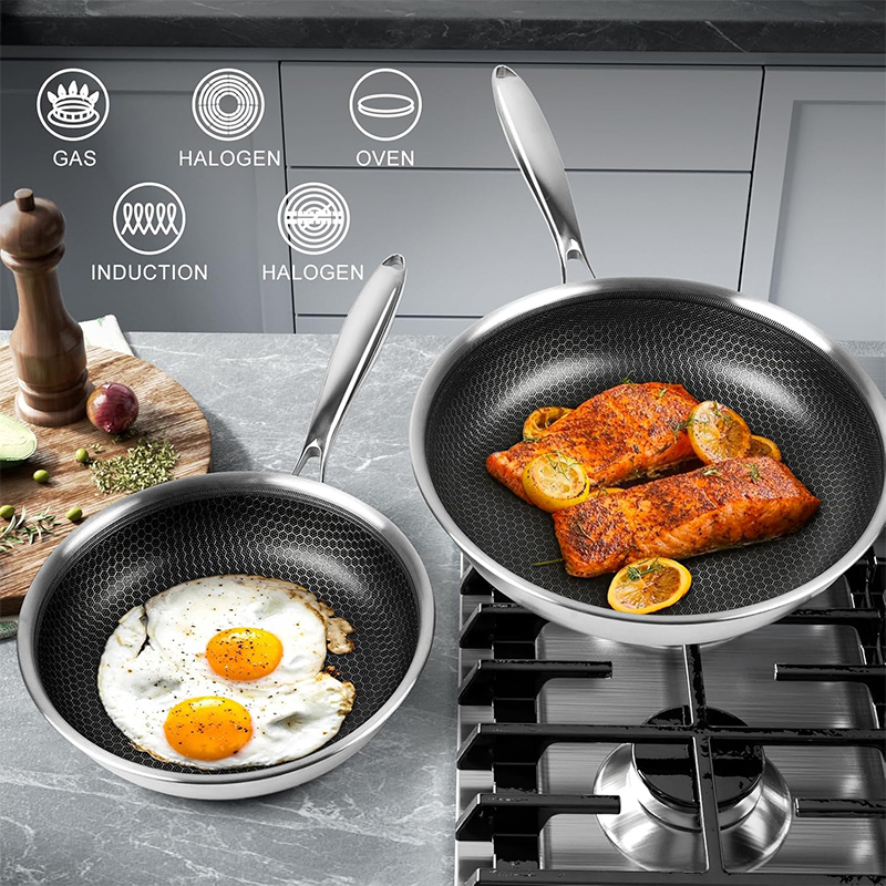 Stainless Steel Frying Pan wit - Egg Waffle Pan ulasan dan harga