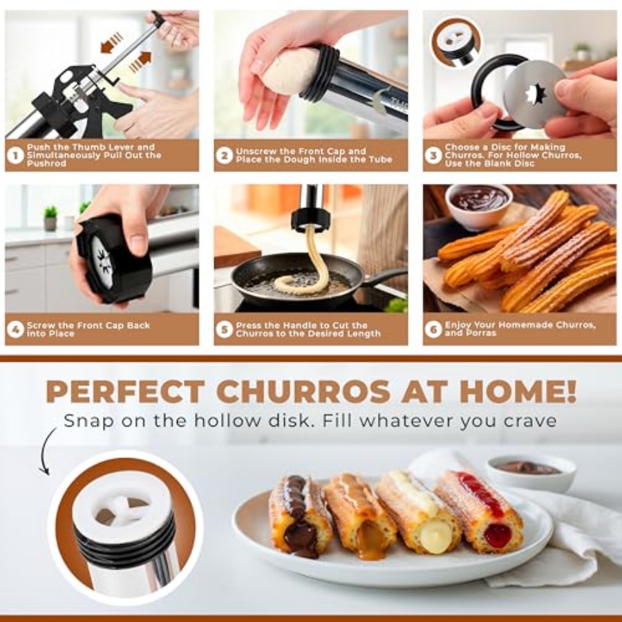 Churro Maker Machine and Sprit - Churros Maker Gun ulasan dan harga