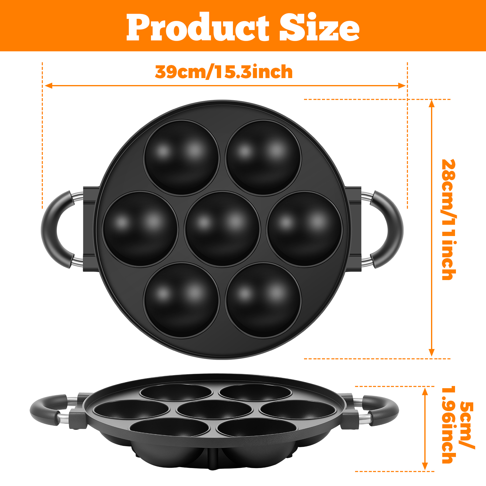 16/7 Holes Takoyaki Pan Alumin - Takoyaki Grill Plate ulasan dan harga