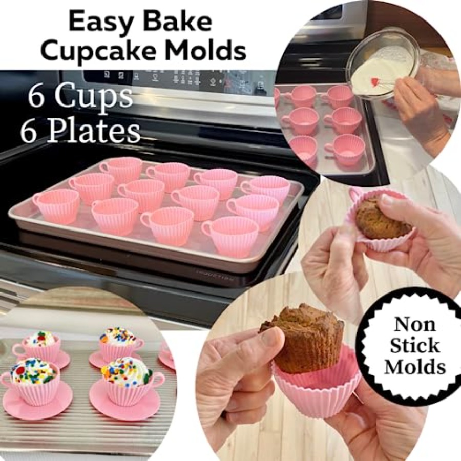 Silicone Teacup Set 12 Pc - Cu - Donut Mold Silicone ulasan dan harga