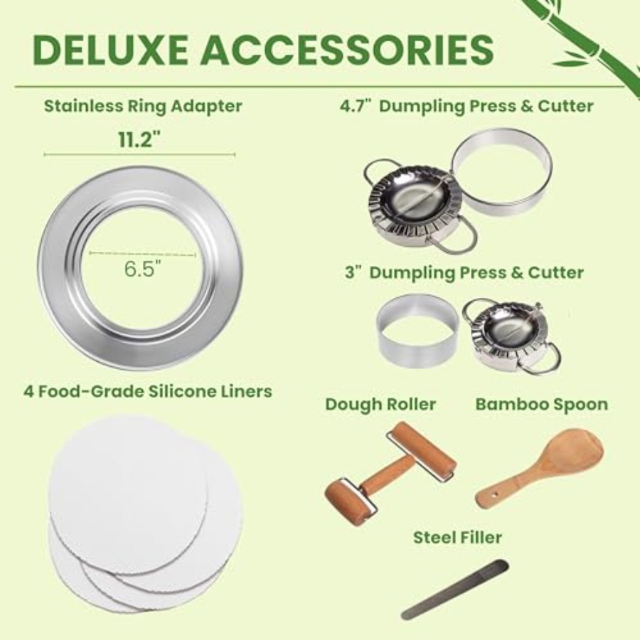 2-tier 10 Bamboo Steamer with  - Bao Steamer Bamboo ulasan dan harga